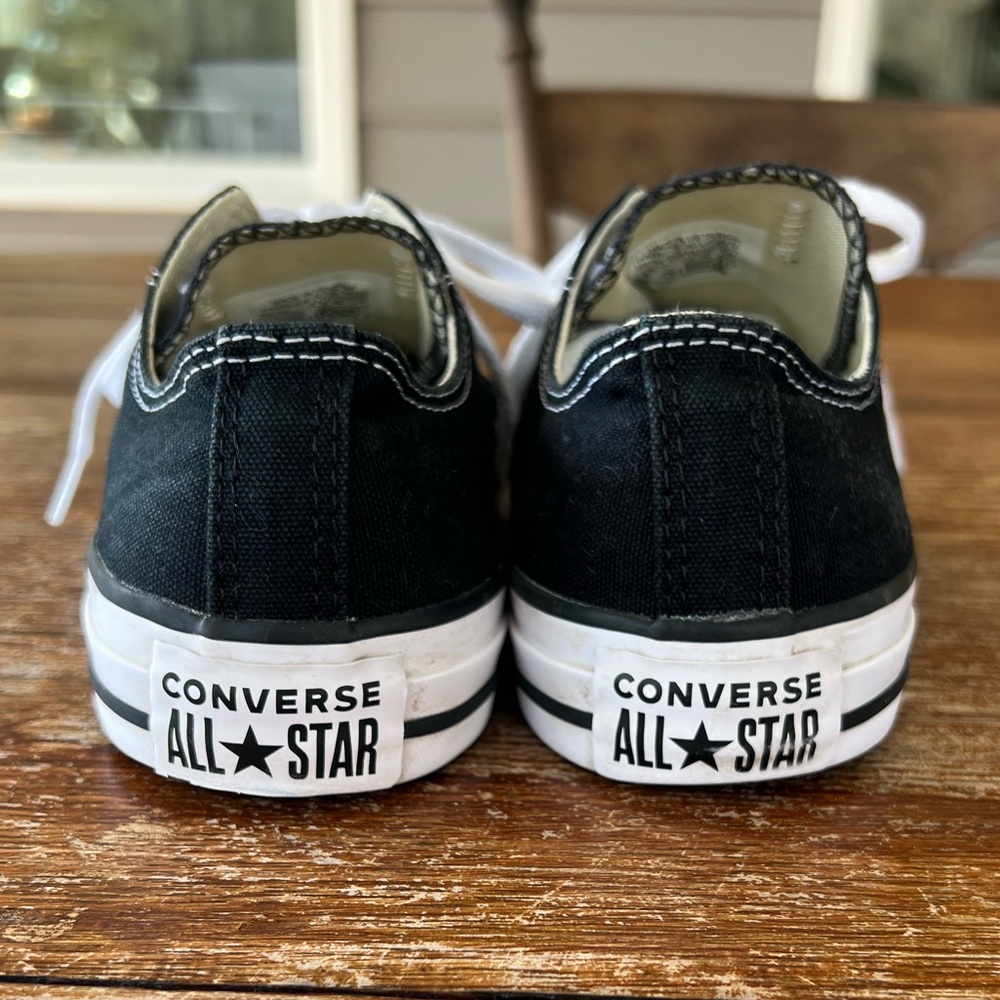 Converse Chuck Taylor All Star Sneakers Black Low Top Canvas Unisex M6 W8 - Picture 4 of 16